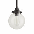 Sculptural Reeves Small Outdoor Pendant – Gray — view 1