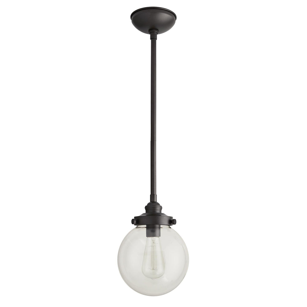 Sculptural Reeves Small Outdoor Pendant – Gray — view 3
