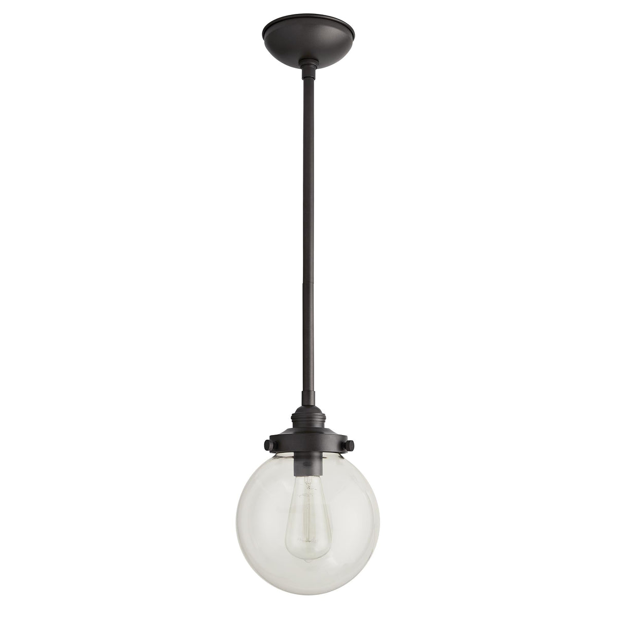 Sculptural Reeves Small Outdoor Pendant – Gray — view 3