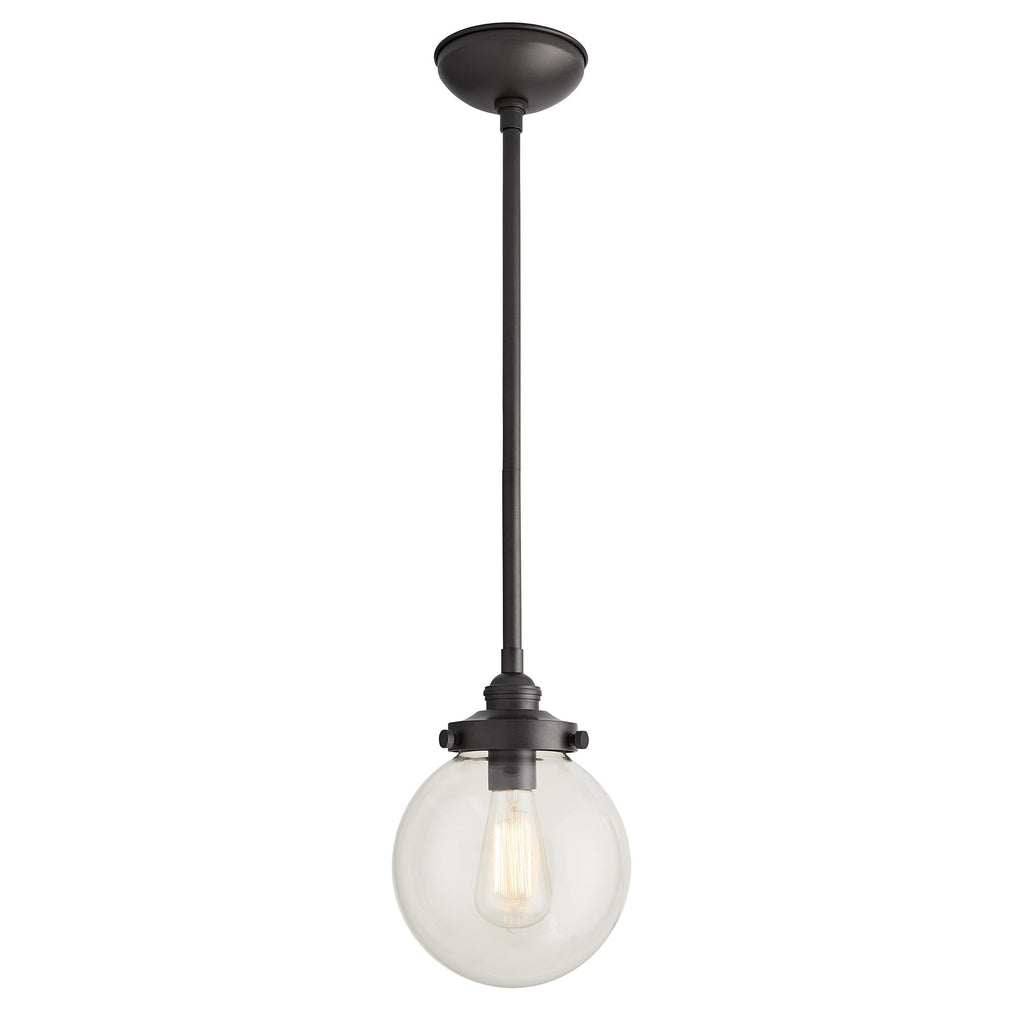 Sculptural Reeves Small Outdoor Pendant – Gray — view 4
