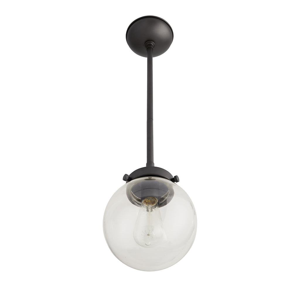 Sculptural Reeves Small Outdoor Pendant – Gray — view 5