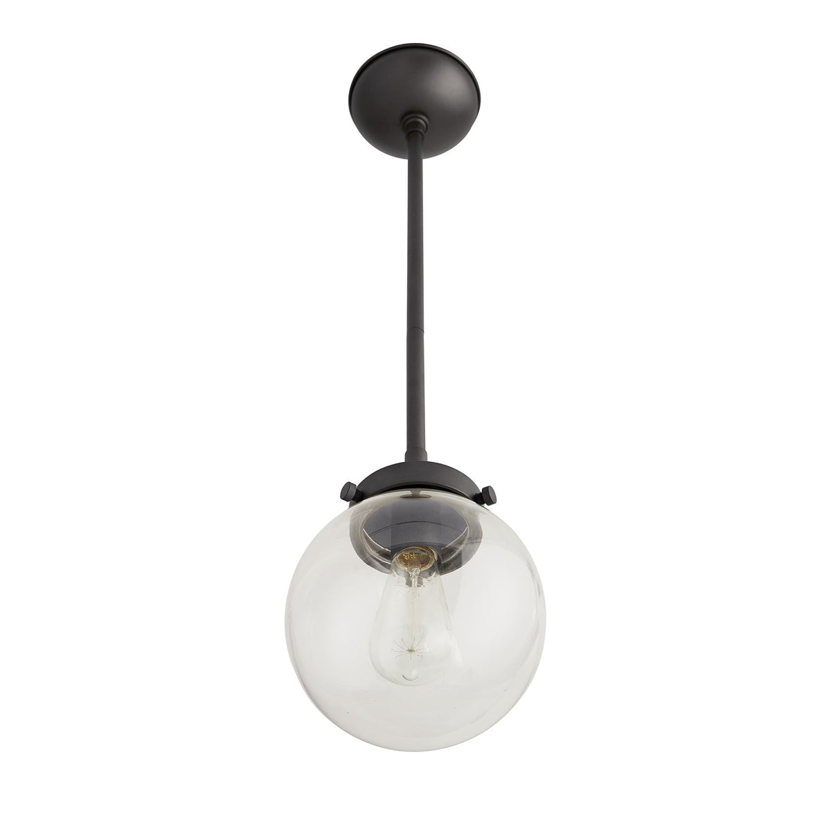 Sculptural Reeves Small Outdoor Pendant – Gray — view 5