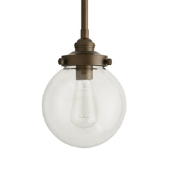 Sculptural Reeves Small Outdoor Pendant – Brown