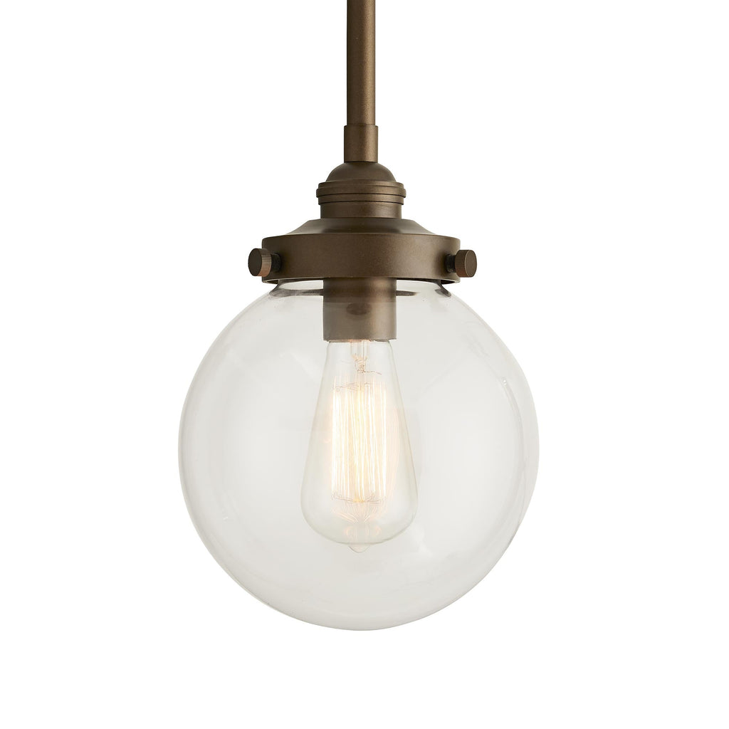 Sculptural Reeves Small Outdoor Pendant – Brown — view 2