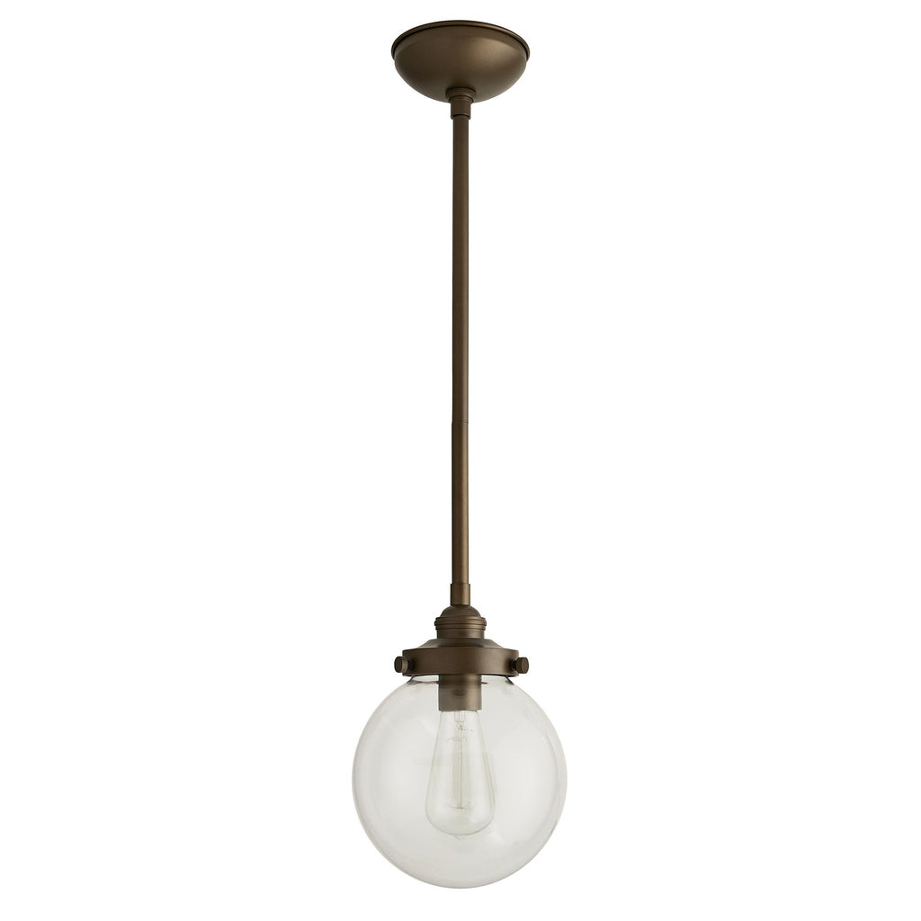 Sculptural Reeves Small Outdoor Pendant – Brown — view 3