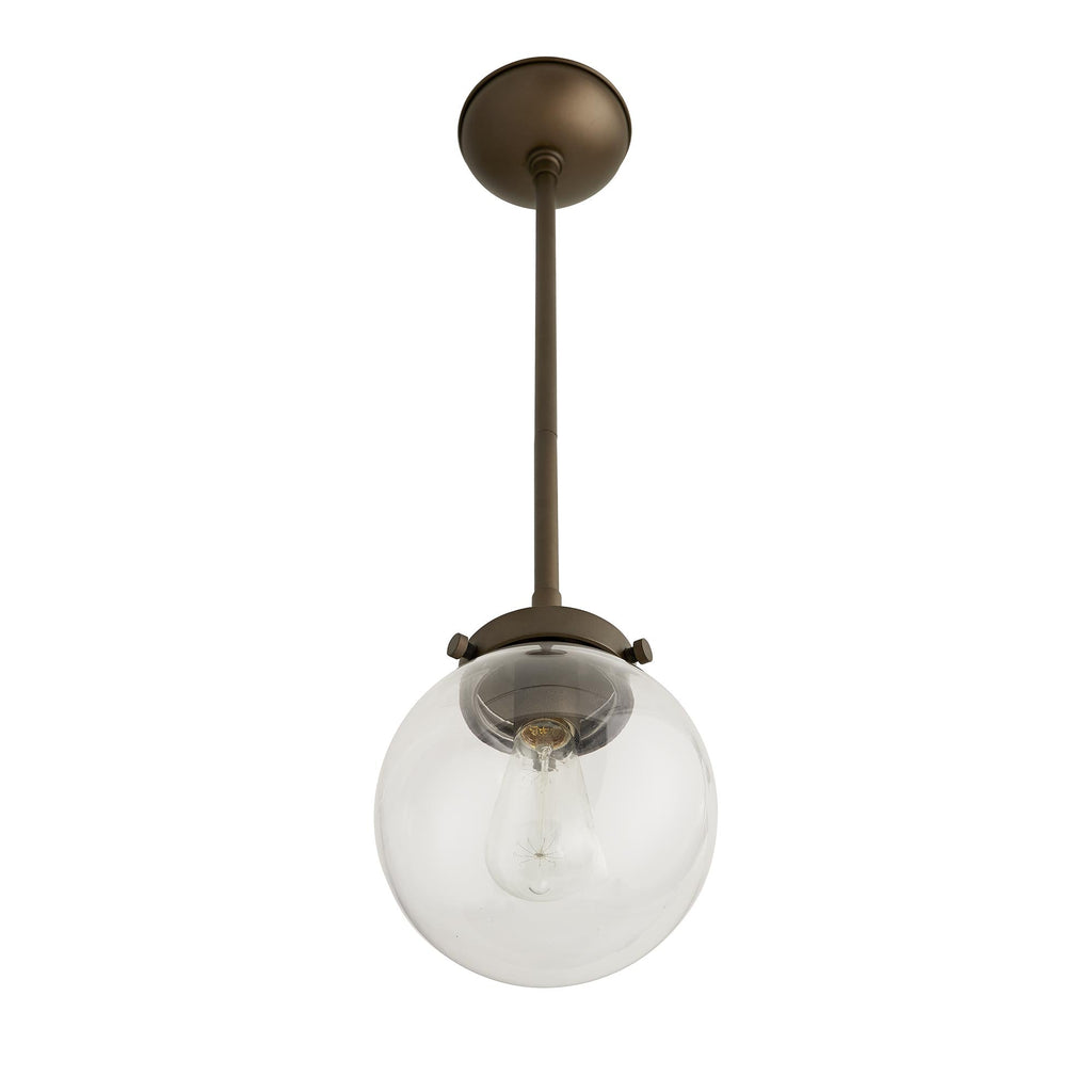 Sculptural Reeves Small Outdoor Pendant – Brown — view 5