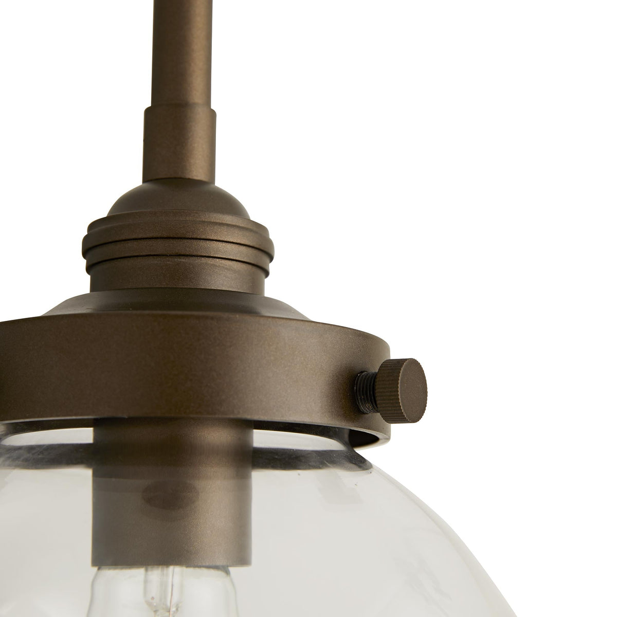 Sculptural Reeves Small Outdoor Pendant – Brown — view 6