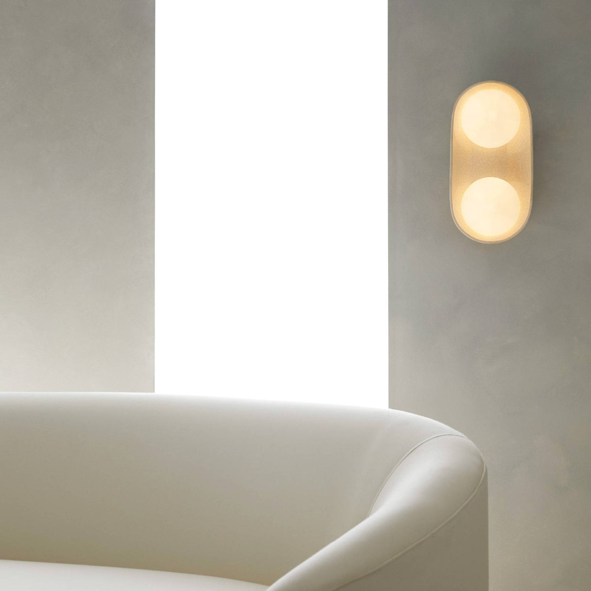 Signature Glaze Large Wall Sconce – Neutral — view 2