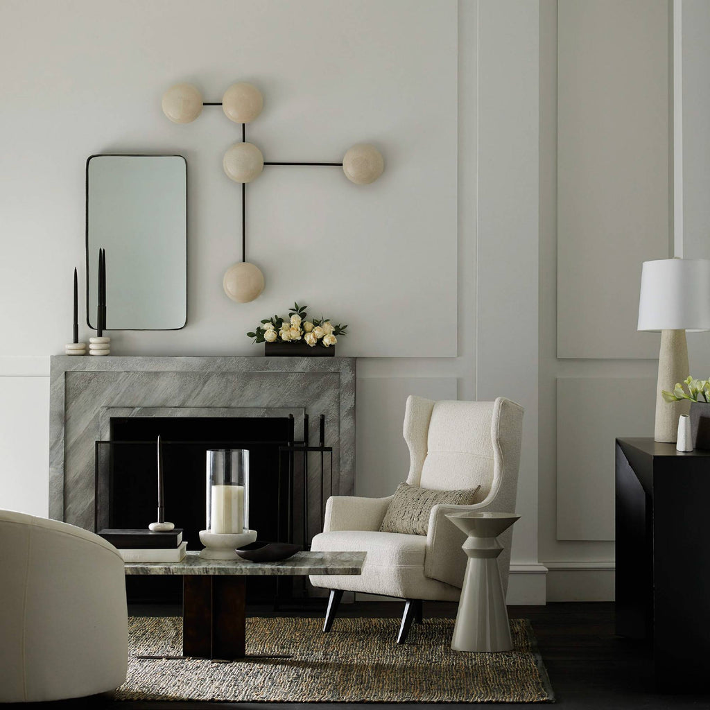 Signature Glaze Sculptural Wall Sconce – Neutral — view 2