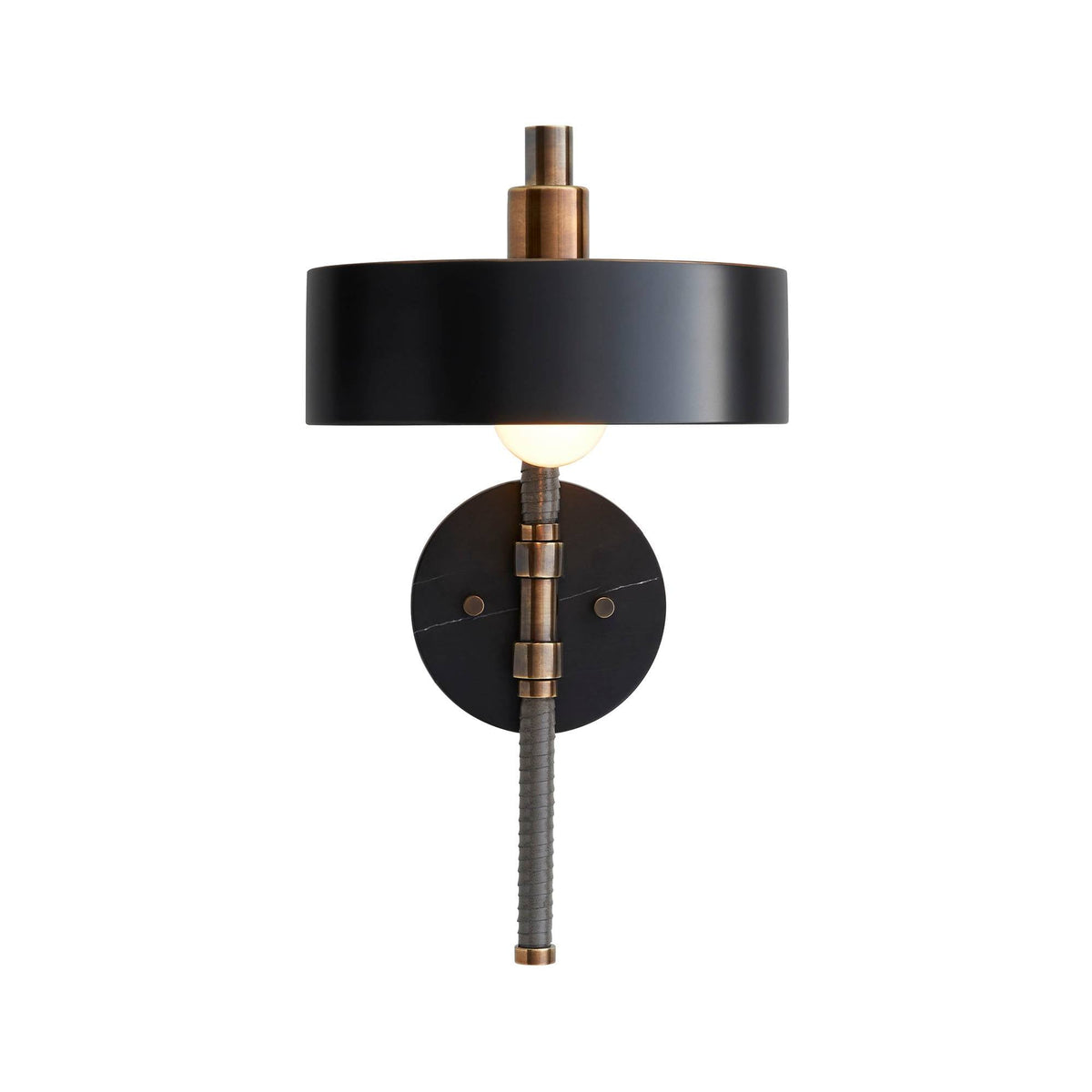 Sculptural Aaron Wall Sconce – Black — view 4
