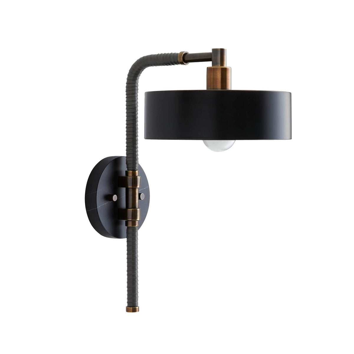 Sculptural Aaron Wall Sconce – Black — view 5