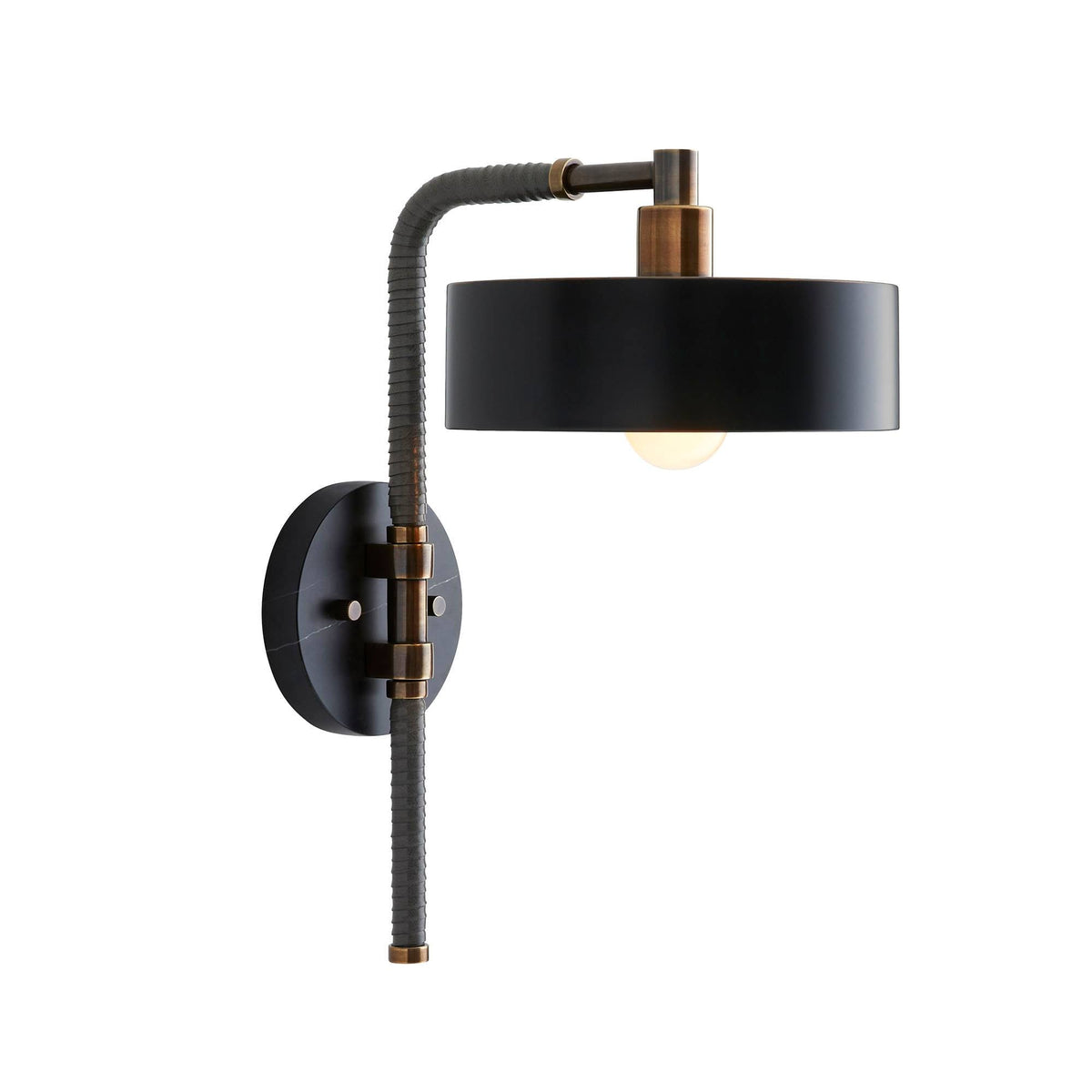 Sculptural Aaron Wall Sconce – Black — view 6