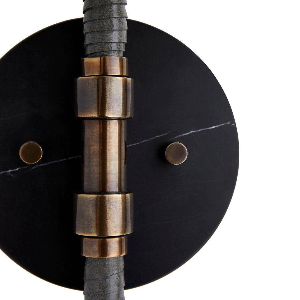 Sculptural Aaron Wall Sconce – Black — view 8