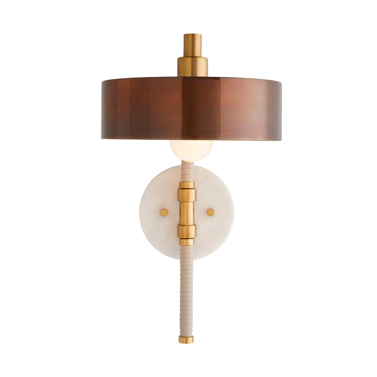 Sculptural Aaron Wall Sconce – Brown — view 2