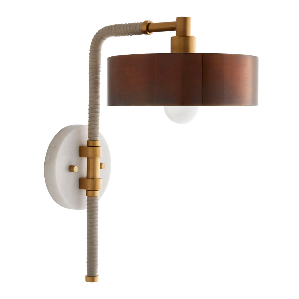 Sculptural Aaron Wall Sconce – Brown — view 3