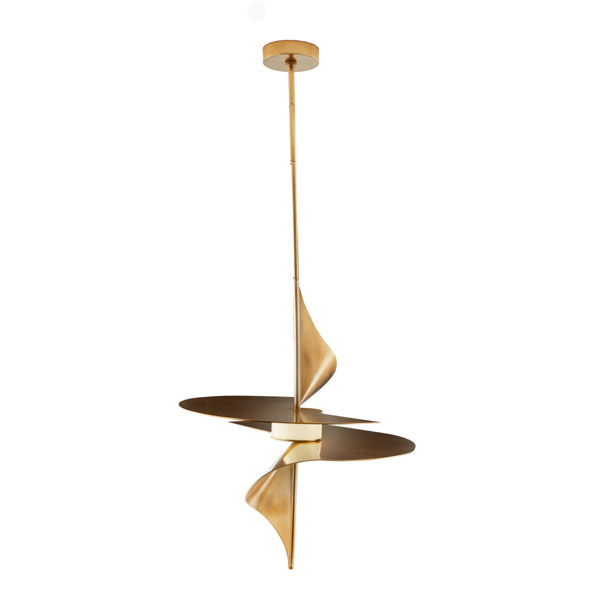 Sculptural Renly Pendant – Gold — view 2