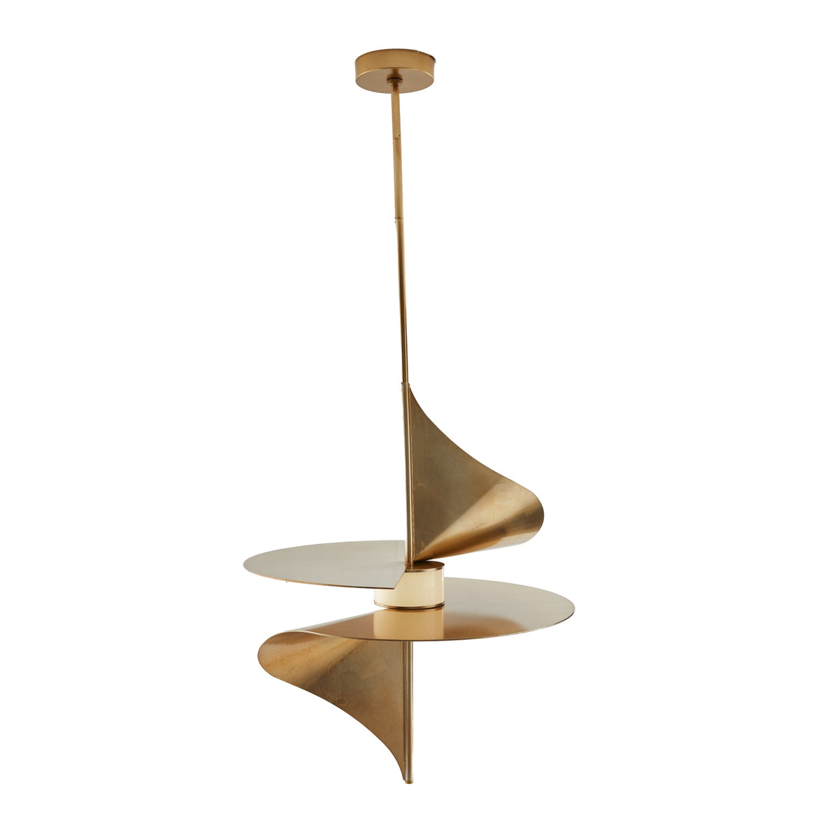 Sculptural Renly Pendant – Gold — view 3