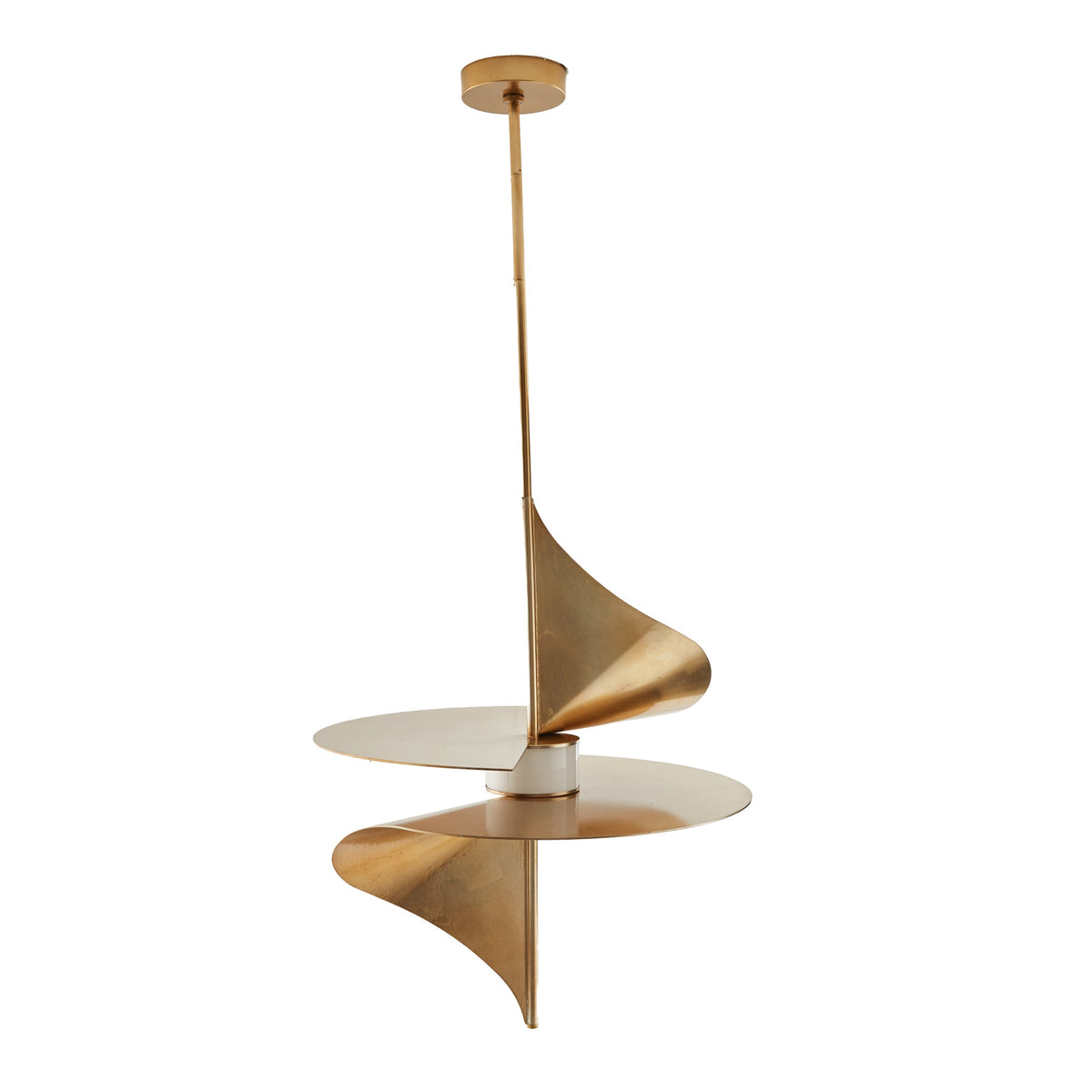 Sculptural Renly Pendant – Gold — view 4