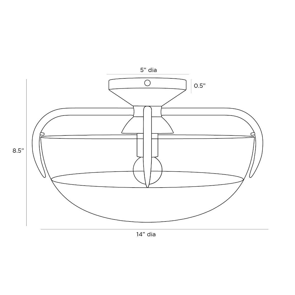 Signature Corona Flush Mount — view 3