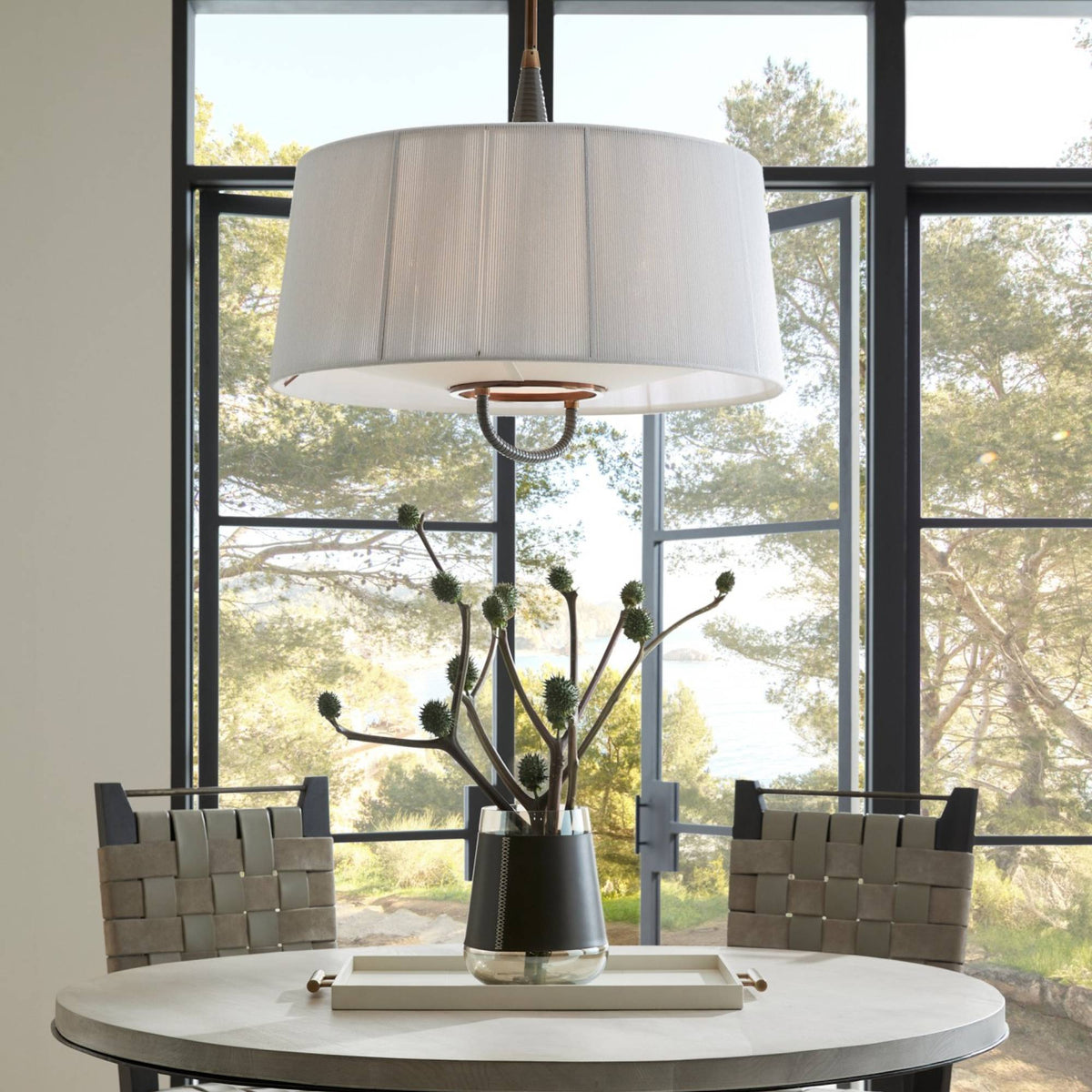 Sculptural Middlebury Pendant – White, Cotton — view 2