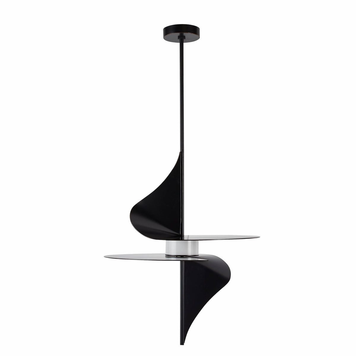 Sculptural Renly Pendant – Black — view 4