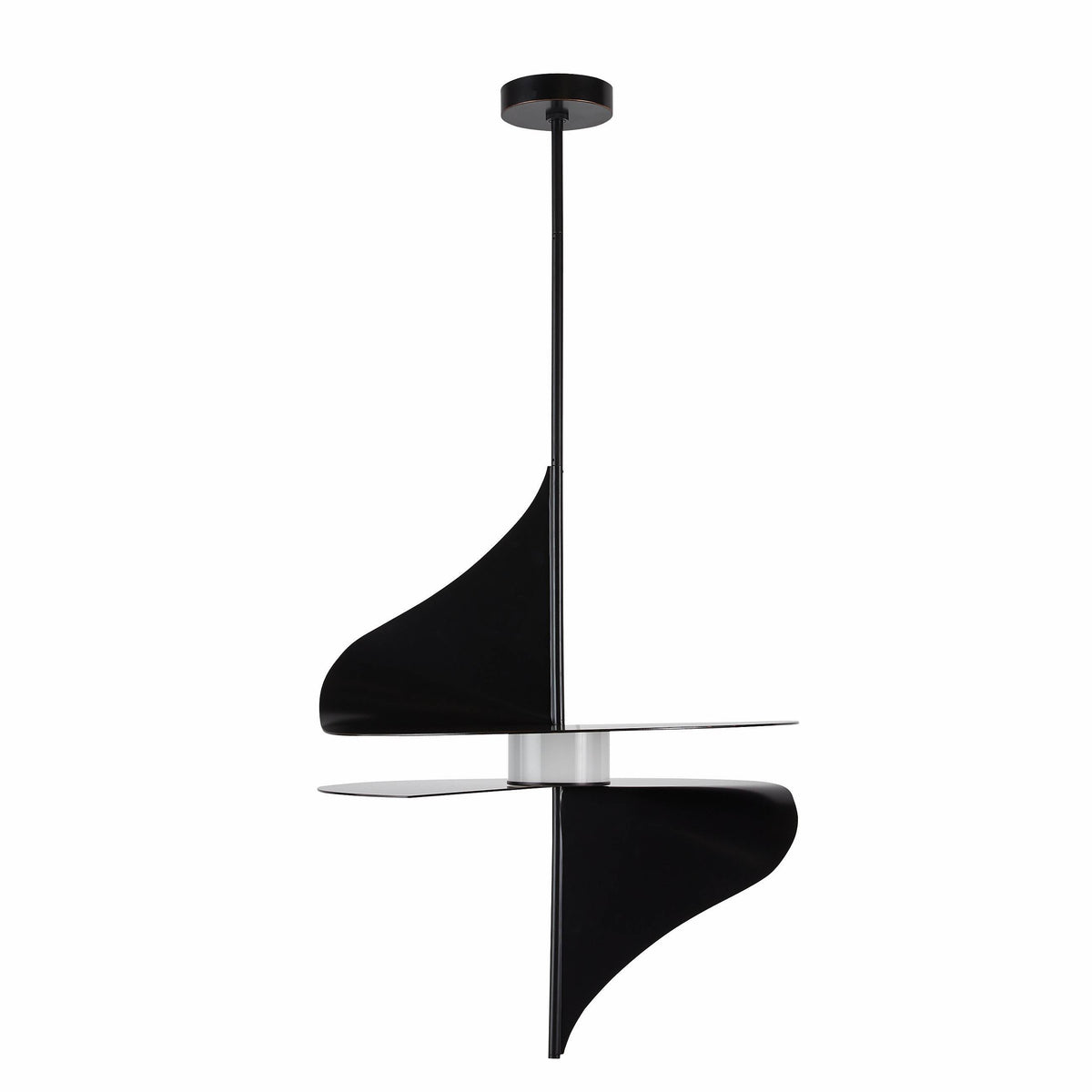 Sculptural Renly Pendant – Black — view 5