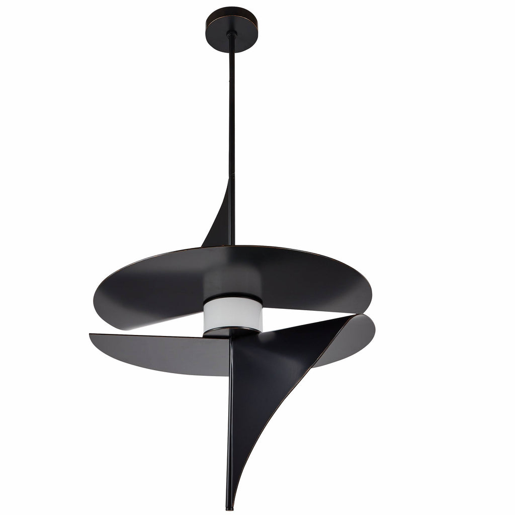 Sculptural Renly Pendant – Black — view 7