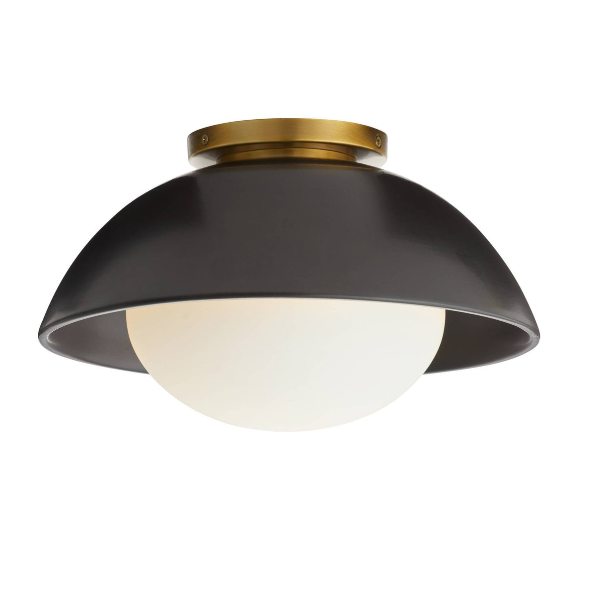 Signature Glaze Small Flush Mount – Black — view 1