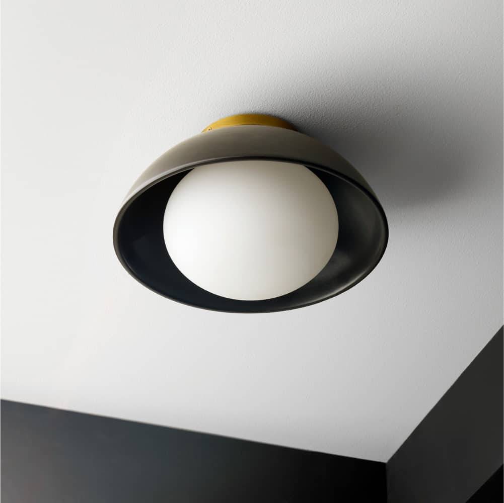 Signature Glaze Small Flush Mount – Black — view 2