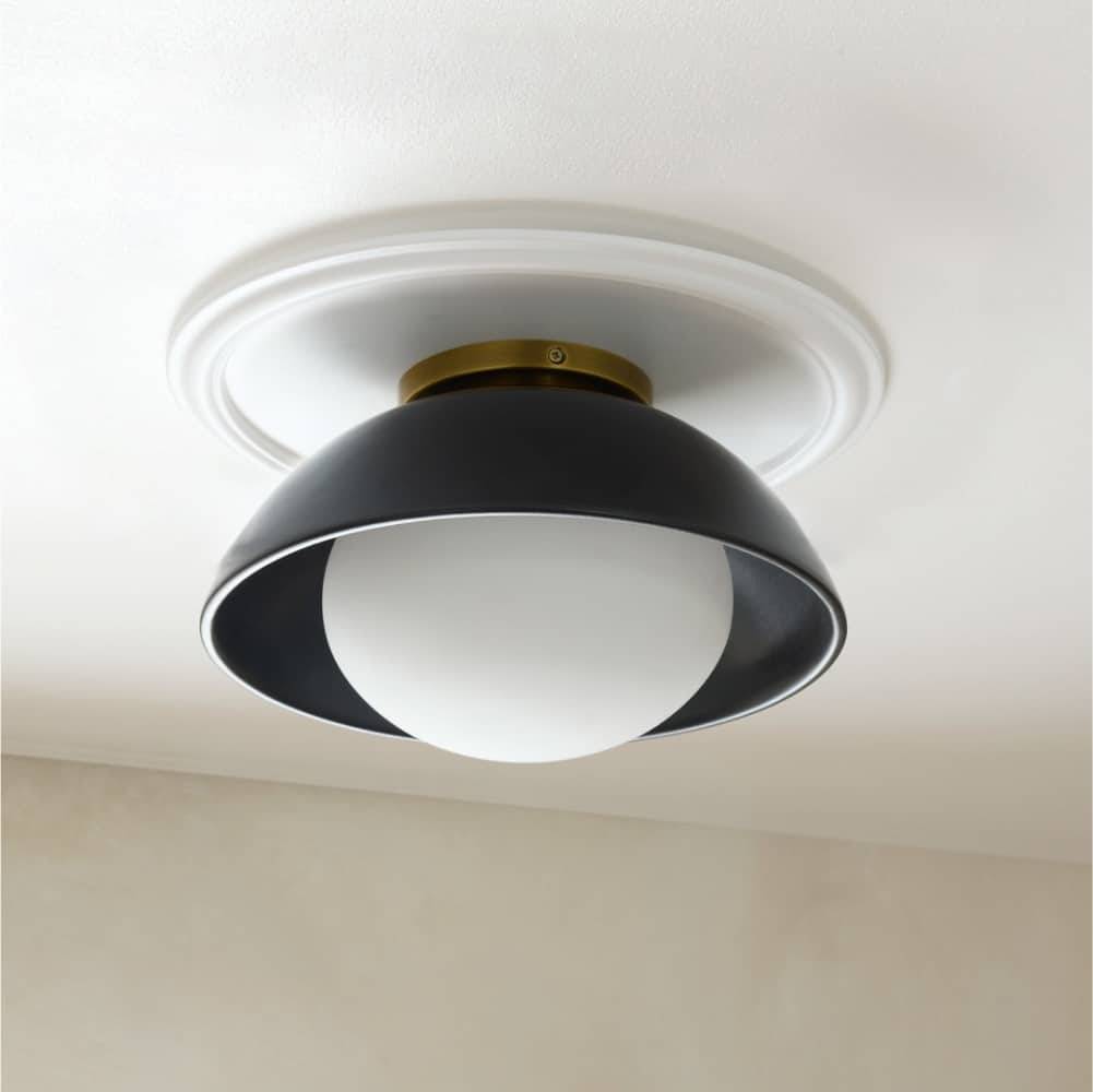 Signature Glaze Small Flush Mount – Black — view 4
