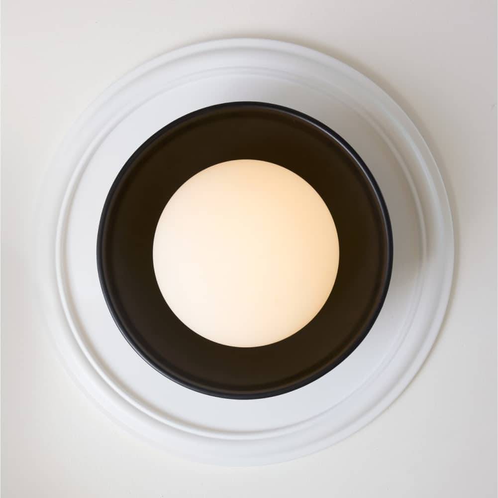 Signature Glaze Small Flush Mount – Black — view 5