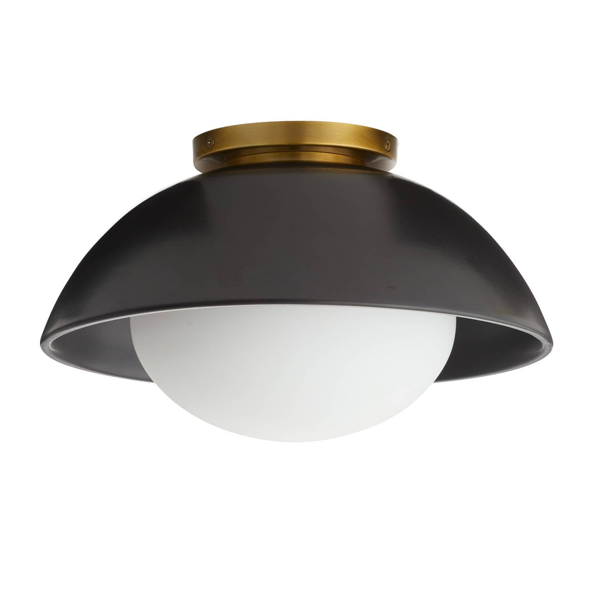 Signature Glaze Small Flush Mount – Black — view 6