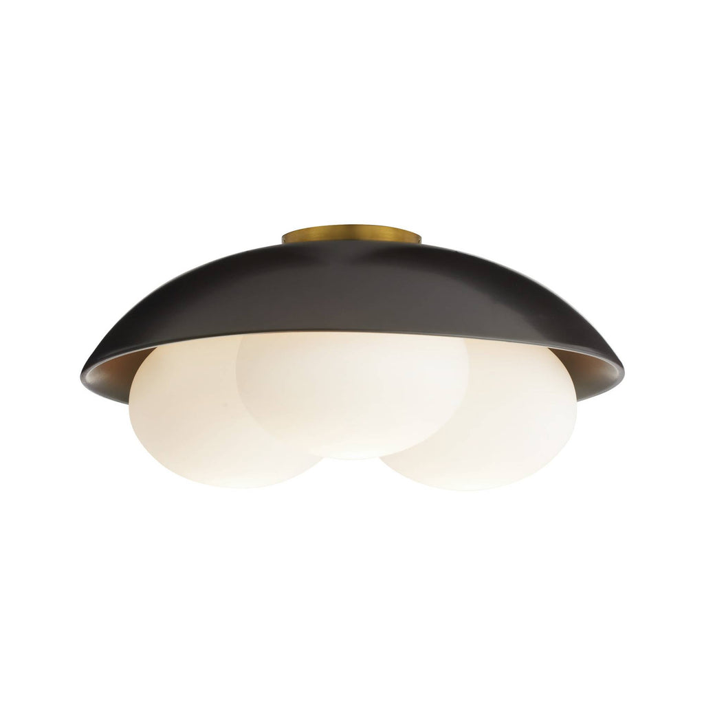 Signature Glaze Large Flush Mount – Black — view 1