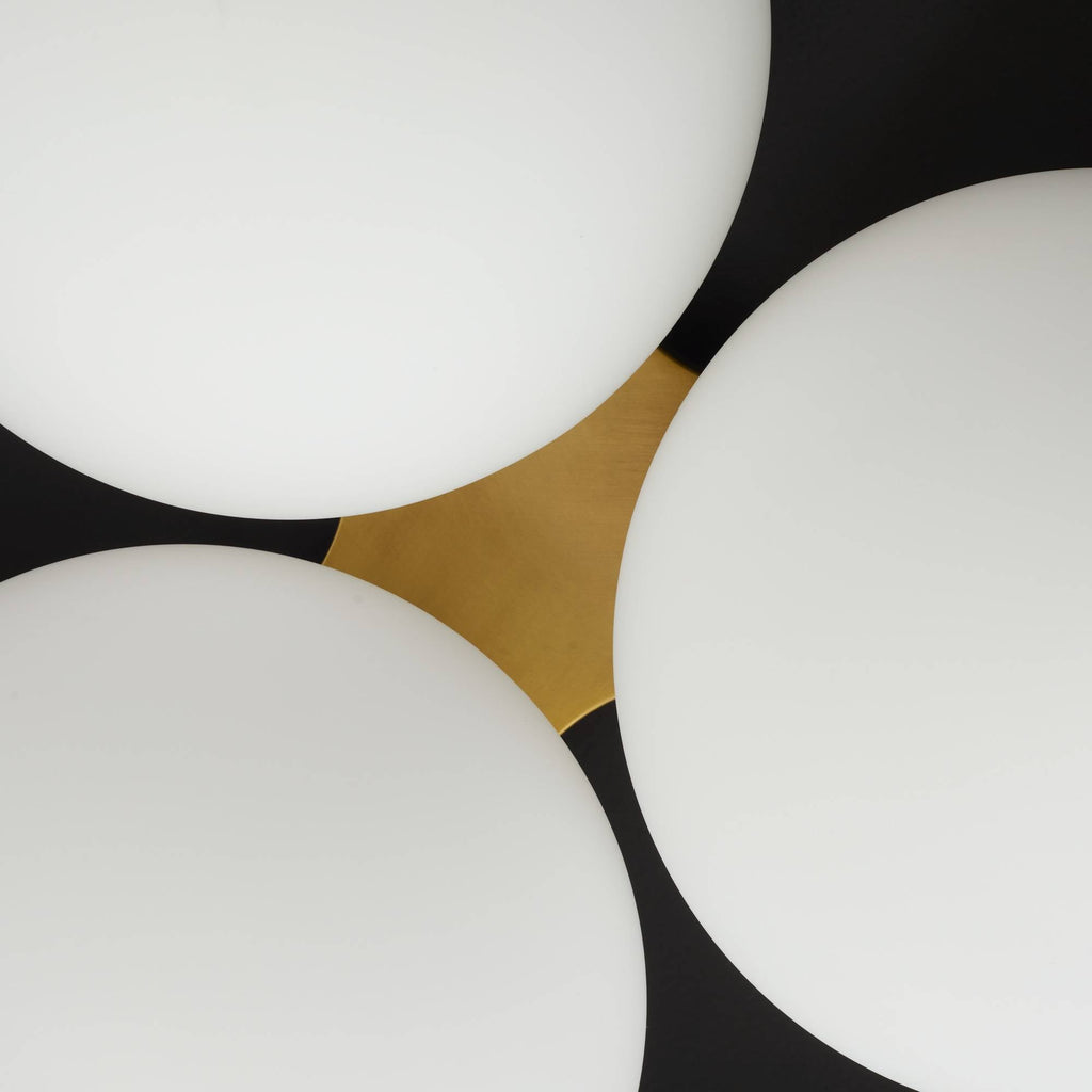 Signature Glaze Large Flush Mount – Black — view 10