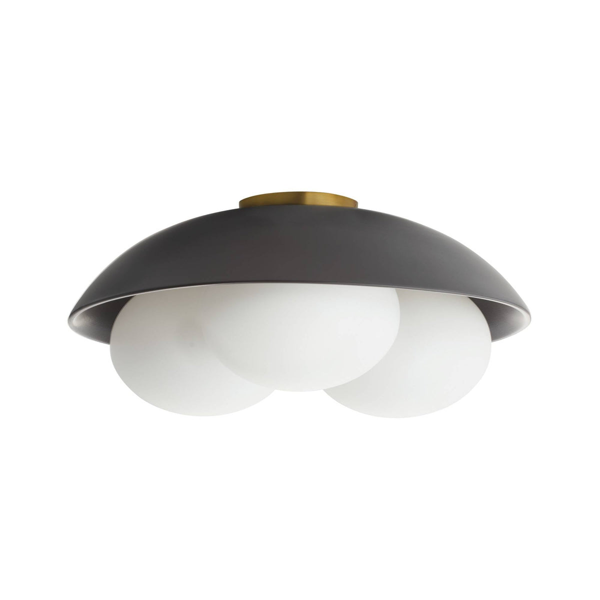 Signature Glaze Large Flush Mount – Black — view 3