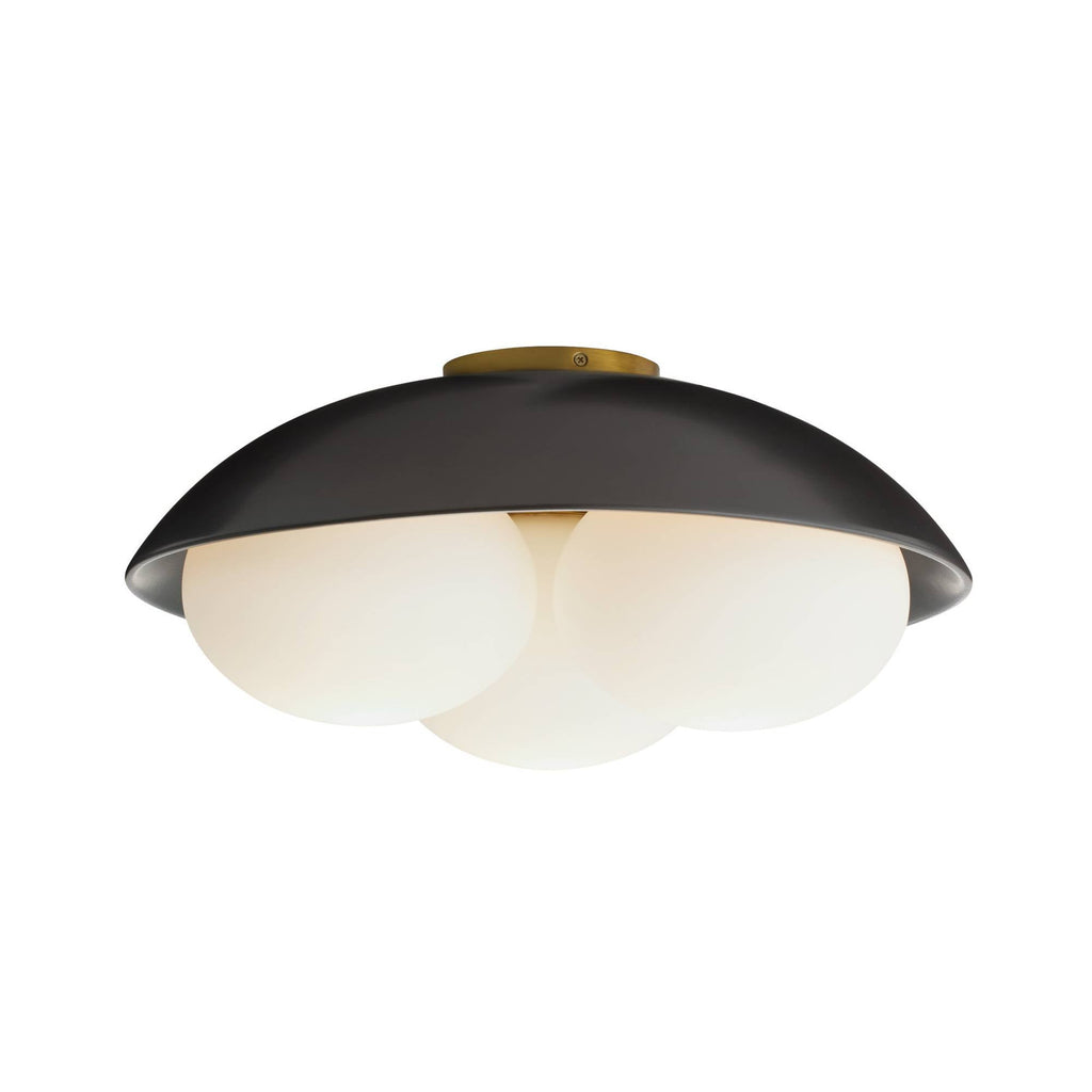 Signature Glaze Large Flush Mount – Black — view 4