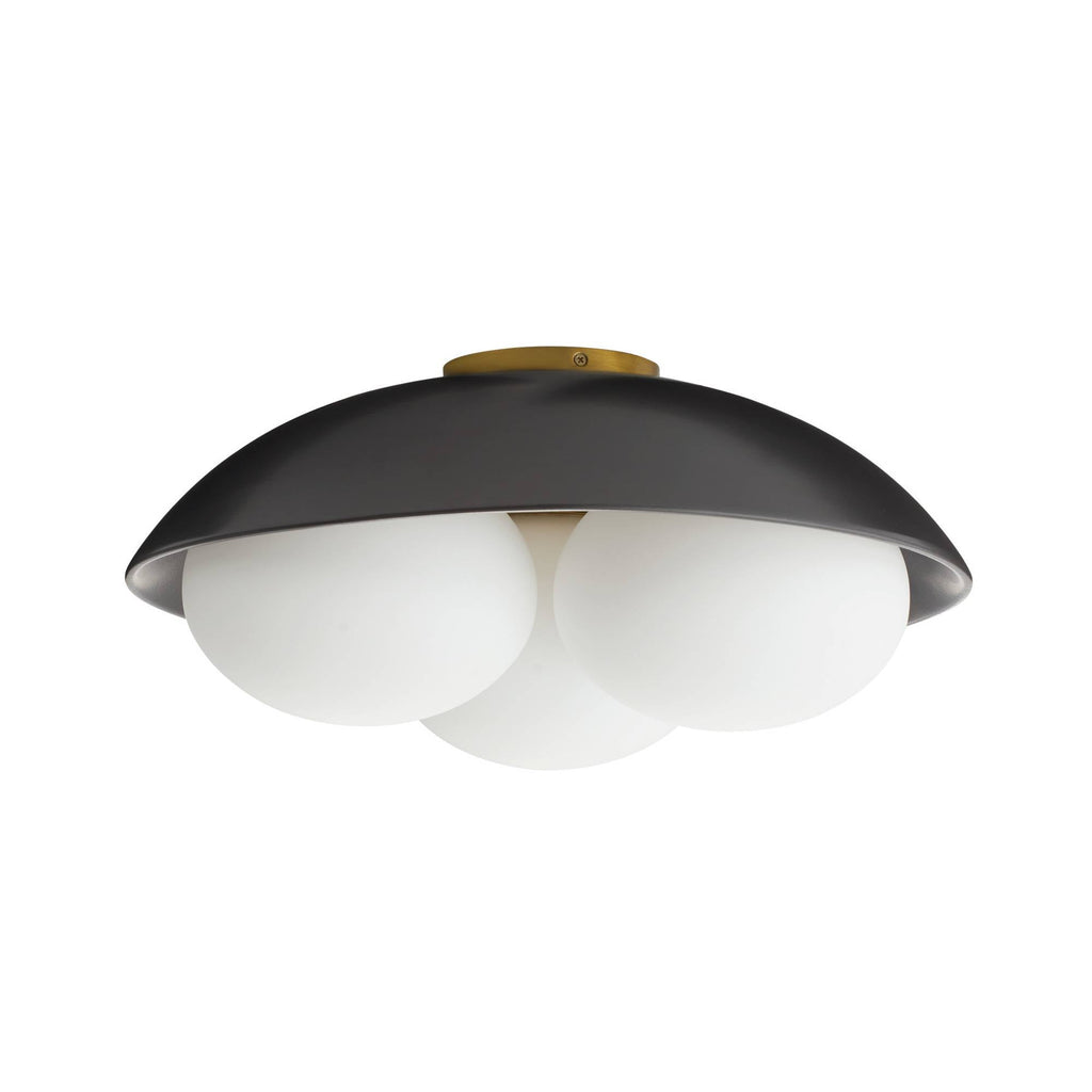 Signature Glaze Large Flush Mount – Black — view 5