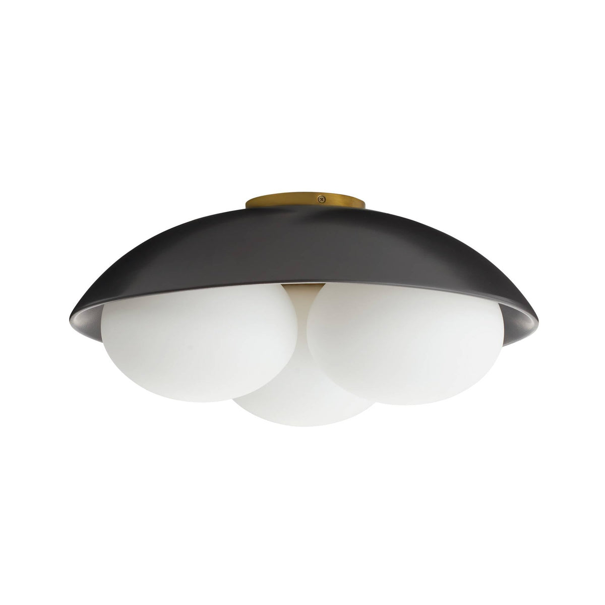 Signature Glaze Large Flush Mount – Black — view 5
