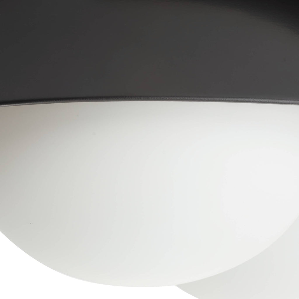 Signature Glaze Large Flush Mount – Black — view 7