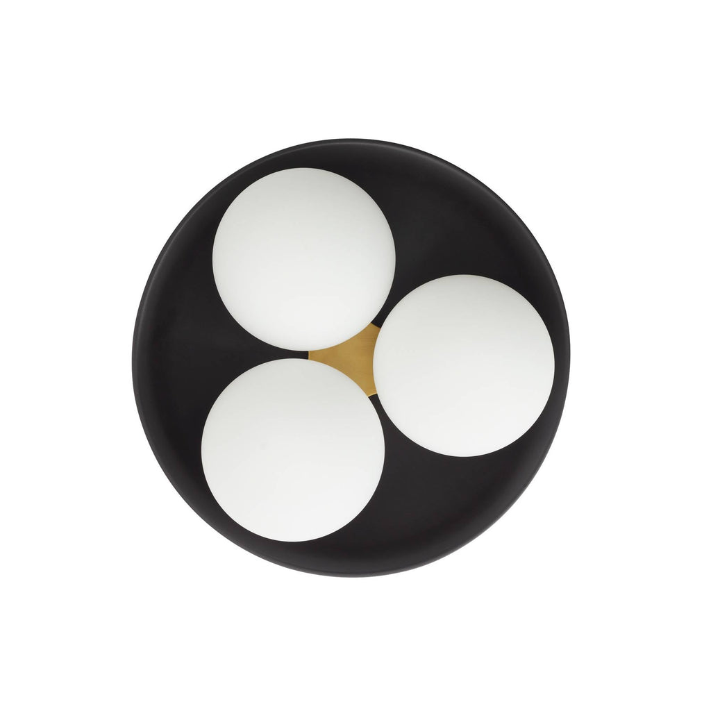 Signature Glaze Large Flush Mount – Black — view 9