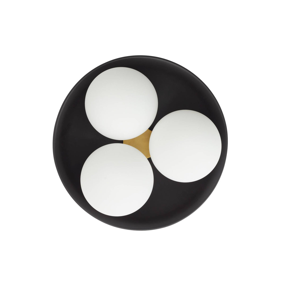 Signature Glaze Large Flush Mount – Black — view 9
