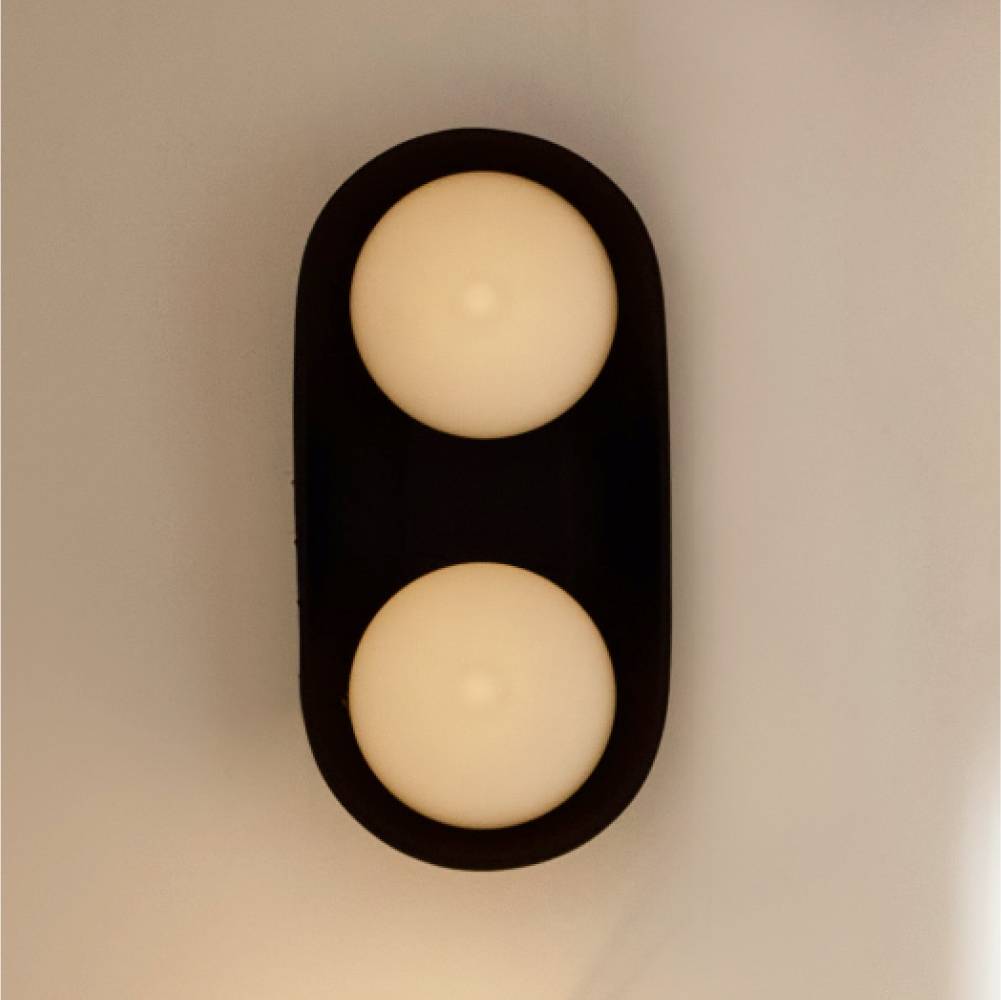 Signature Glaze Large Wall Sconce – Black — view 2