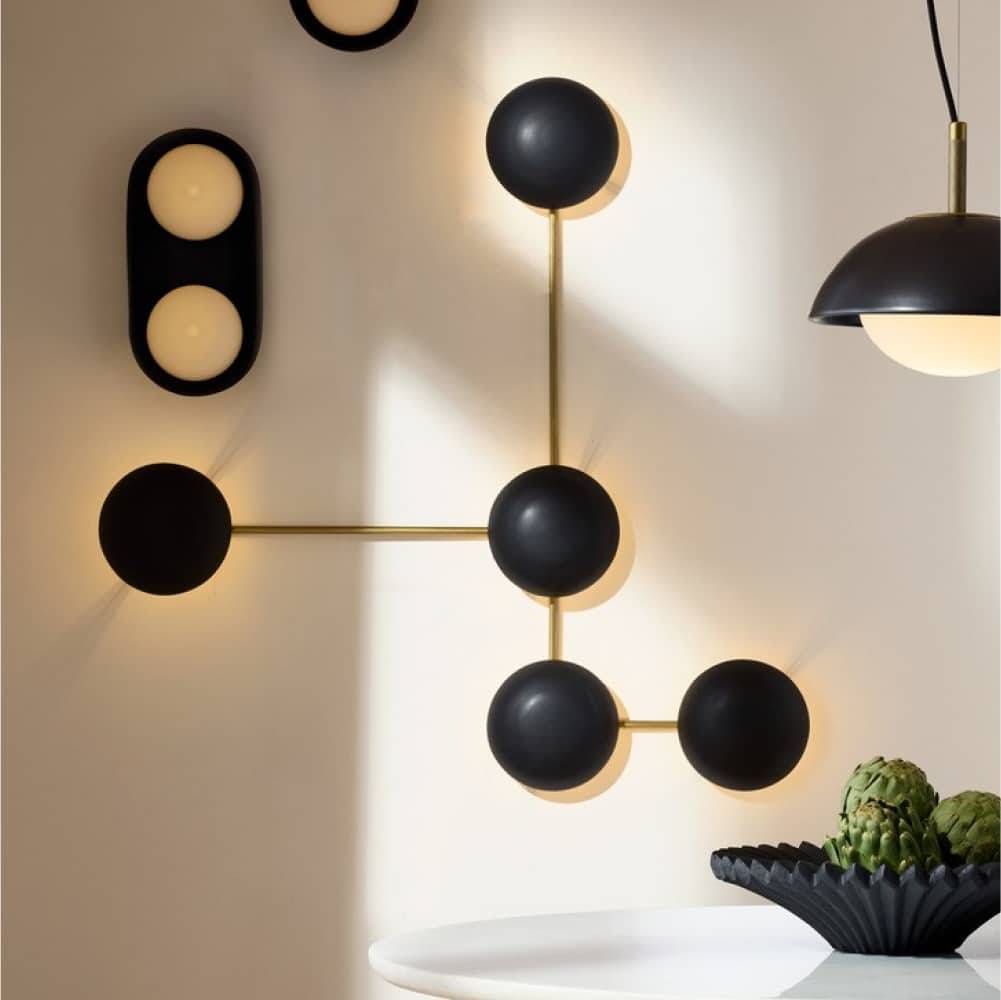 Signature Glaze Sculptural Wall Sconce – Black — view 2