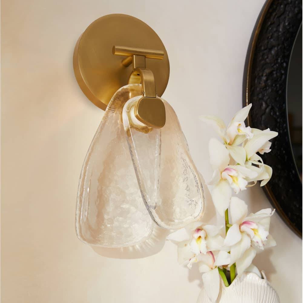 Sculptural Melt Wall Sconce – Gold — view 3