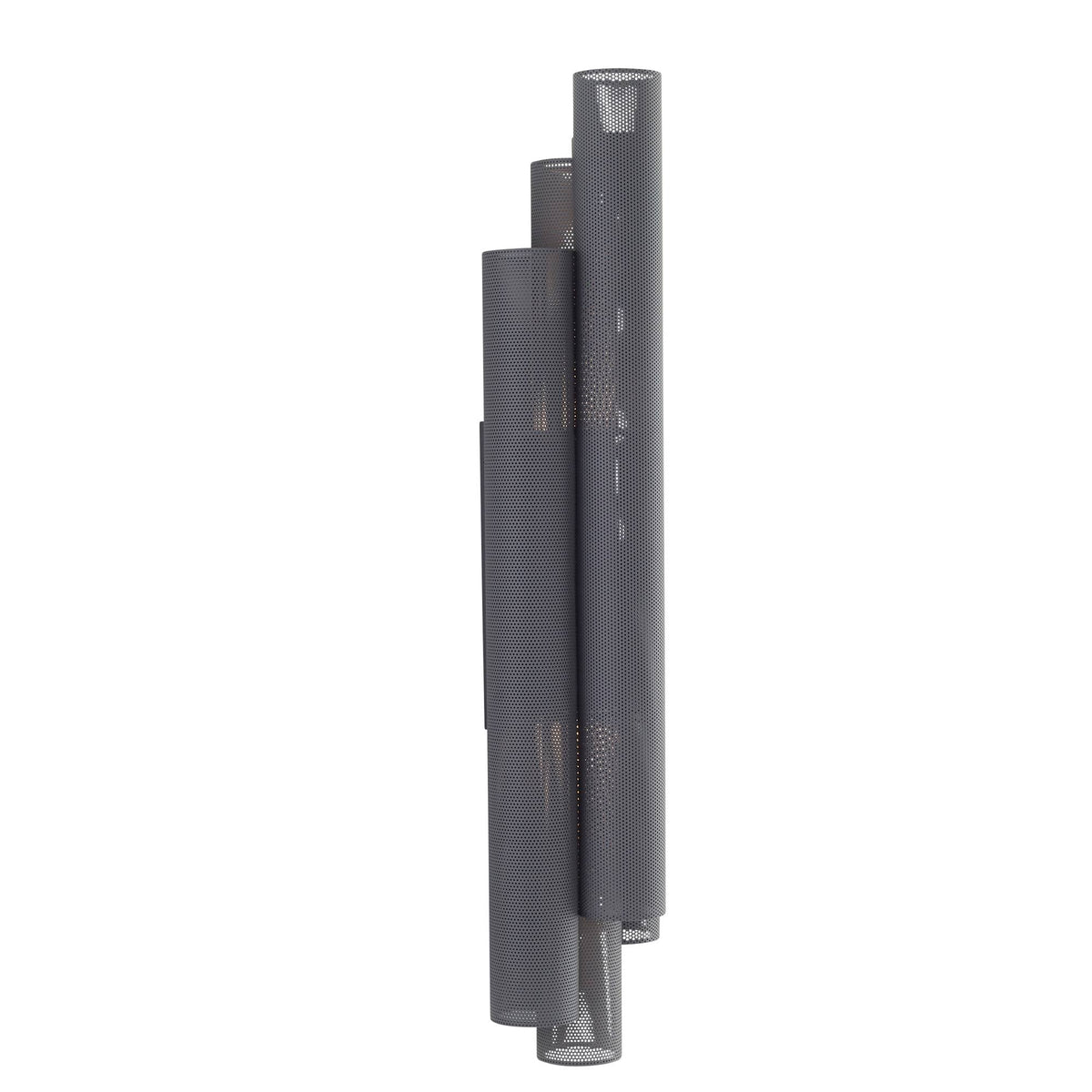 Heritage Punch Oversized Outdoor Wall Sconce – Gray — view 1