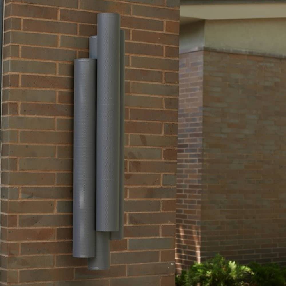 Heritage Punch Oversized Outdoor Wall Sconce – Gray — view 2