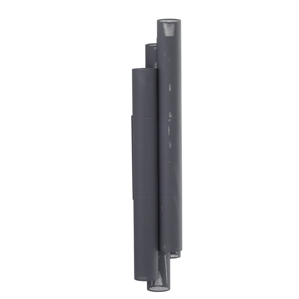 Heritage Punch Oversized Outdoor Wall Sconce – Gray — view 3