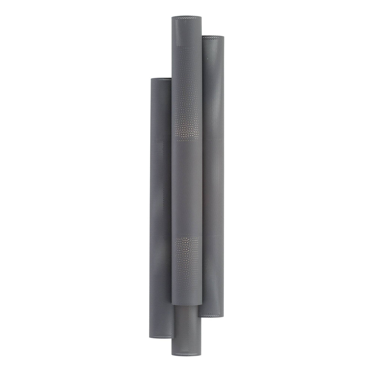 Heritage Punch Oversized Outdoor Wall Sconce – Gray — view 4