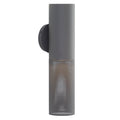 Heritage Punch Small Outdoor Wall Sconce – Gray — view 1