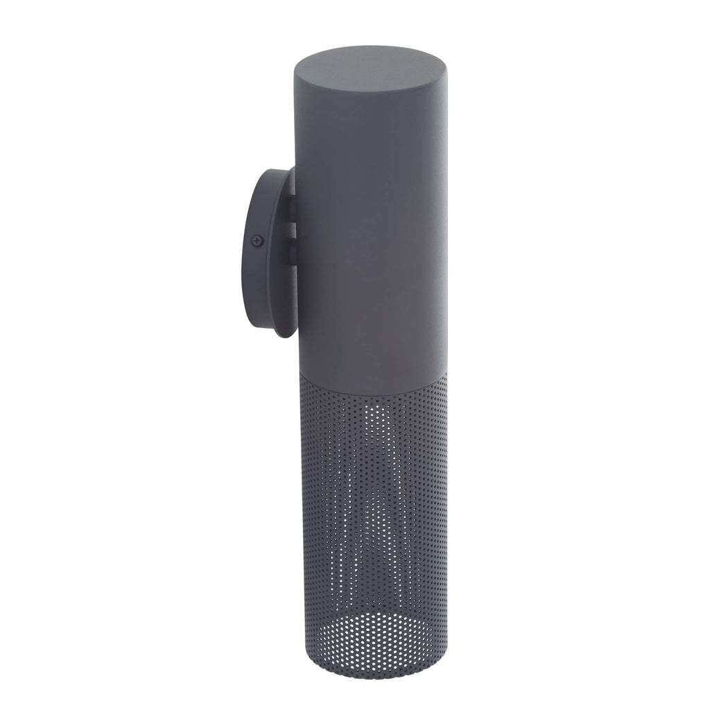Heritage Punch Small Outdoor Wall Sconce – Gray — view 11